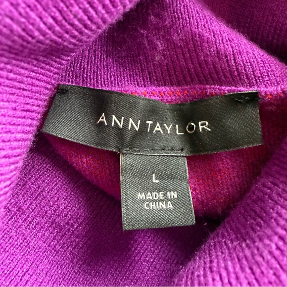 Purple and Red Fair Isle Turtleneck Sweater - Picture 7 of 8